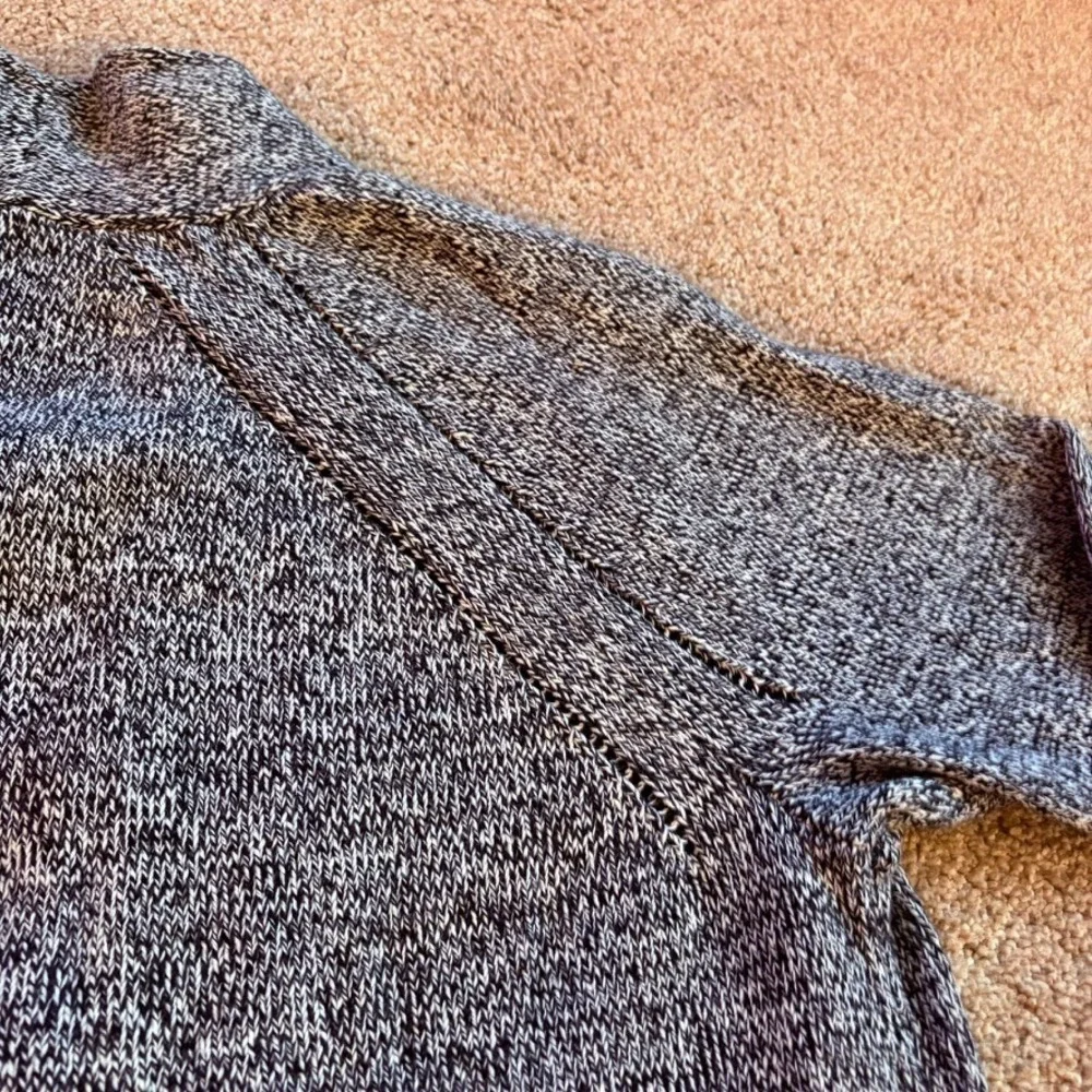 GAP Women Marled‎ Knit Open Front Cardigan Sweater Large Pockets Long Soft EUC